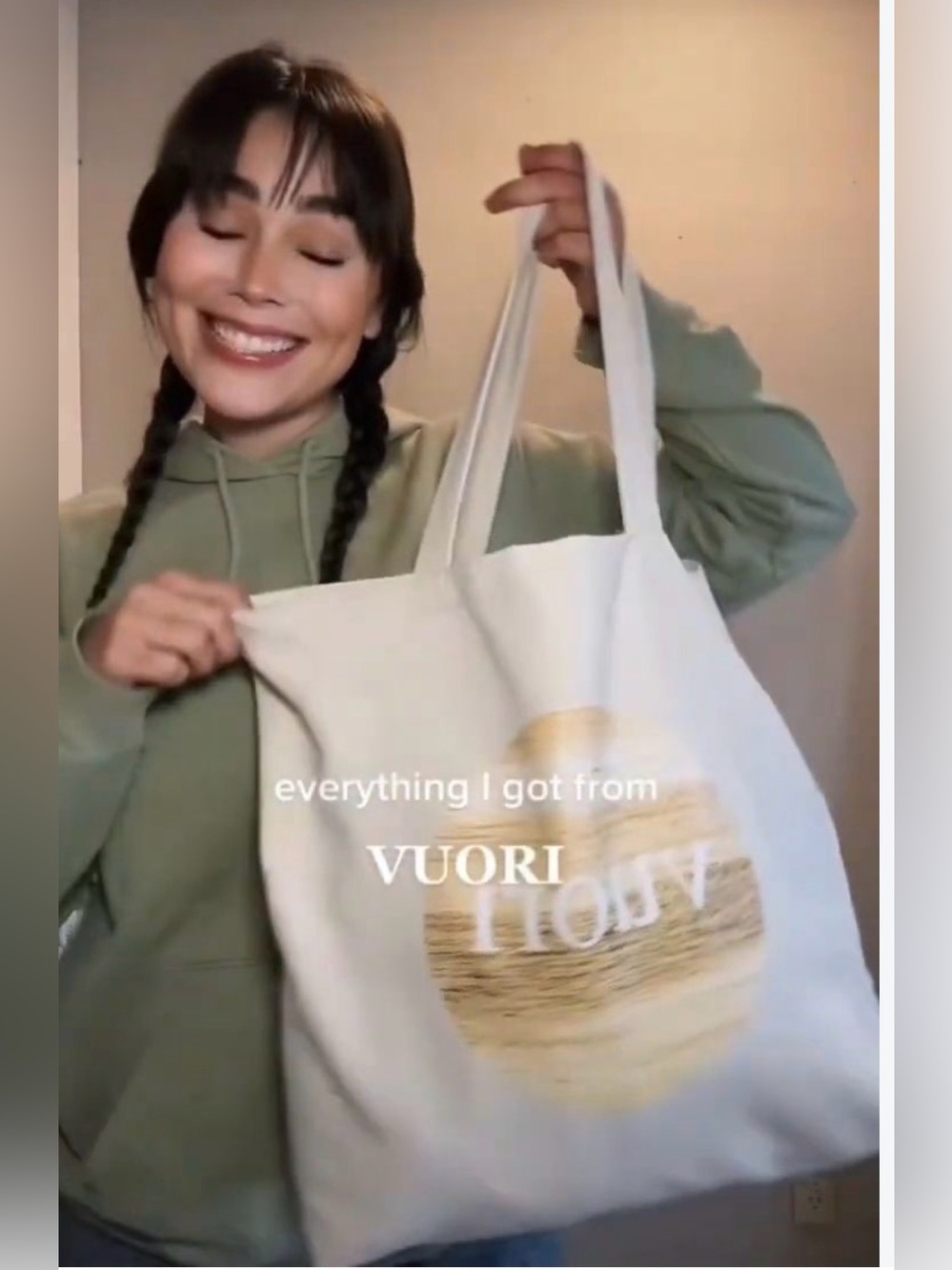 Vuori Canvas Tote Bag in Cream